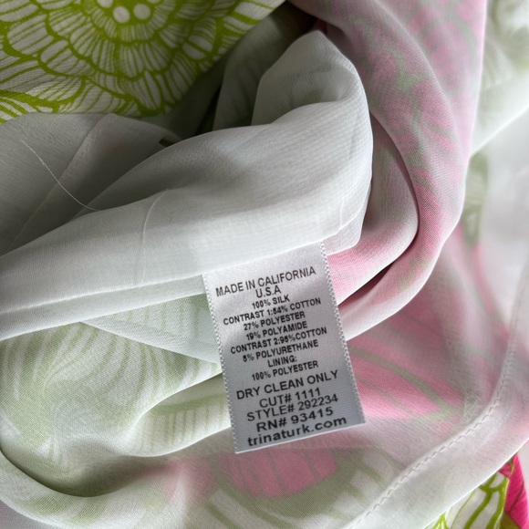 Trina Turk Floral Silk Shift Dress - Picture 3 of 8